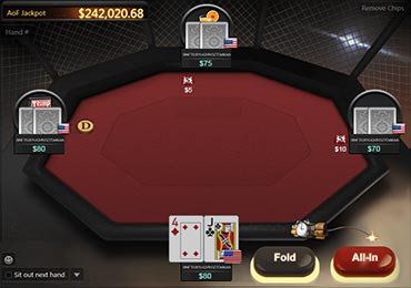 Choose to go All-in or Fold during the Pre-Flop phase.