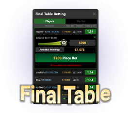 final table betting