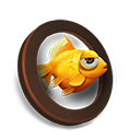 goldfish bronze icon