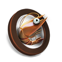shrimp bronze icon