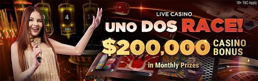 roulette promotion uno dos race banner